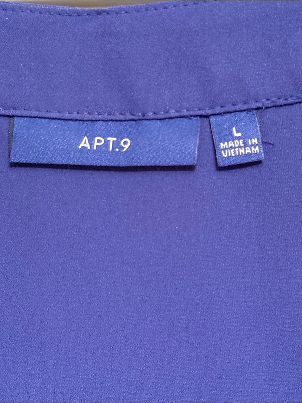 Apt. 9 Women's Cobalt Blue V-Neck Roll-Tab Blouse - Picture 3 of 4